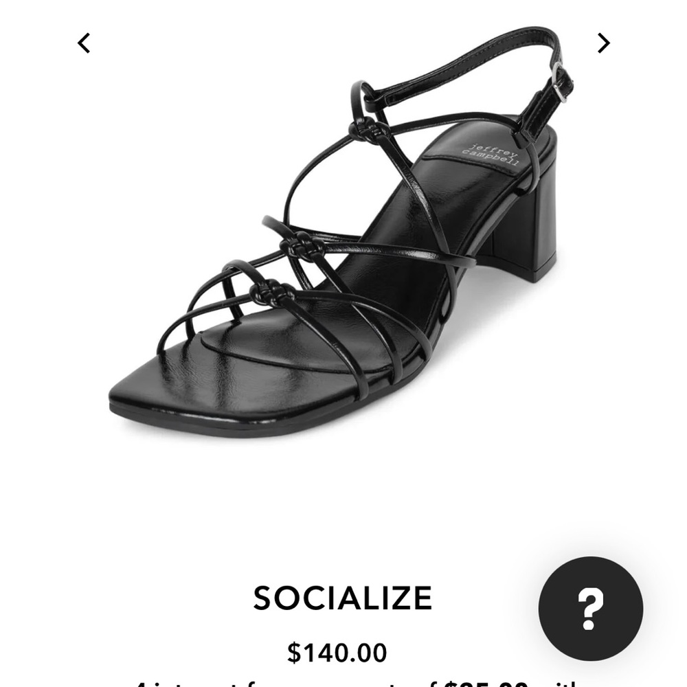 Jeffrey Campbell “socialize” strappy low heel